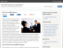 Tablet Screenshot of best-mpa-programs.com